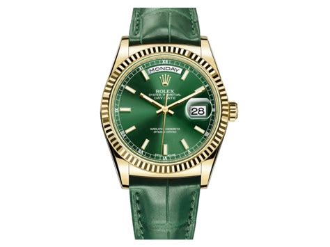 rolex 118138 green|rolex presidential day date 36mm.